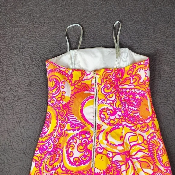 Lilly Pulitzer Tensy Dress Strapless Sea  & Be Seen Mini Size 2 Resortwear - Picture 7 of 15